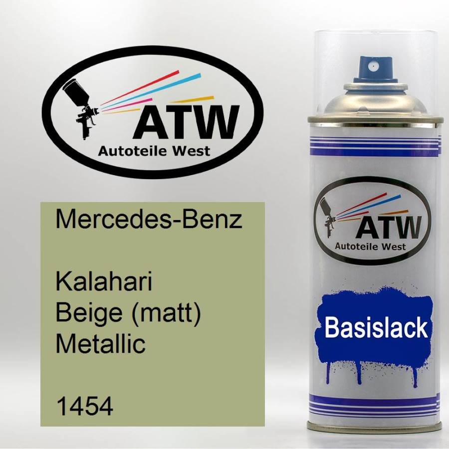 Mercedes-Benz, Kalahari Beige (matt) Metallic, 1454: 400ml Sprühdose, von ATW Autoteile West.